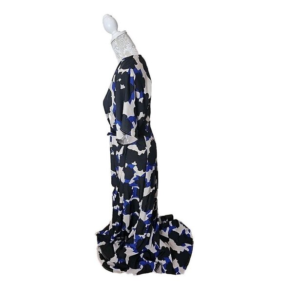 Anthropologie Hutch Geo Abstract Wrap Short Sleeve Hi/low Maxi Dress, NWT, Small - Picture 9 of 9